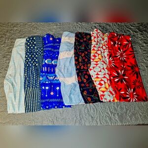 Lot of 7 LuLaRoe Leggings one size Cute comfy fun workout